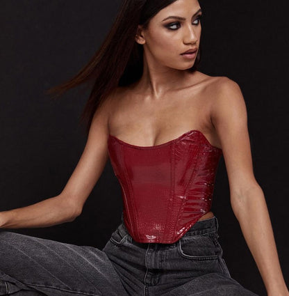 Leather Girdle Top, Free Products, Fashion Sinners
