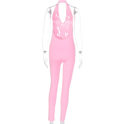 V-neck Halter Jumpsuit, Free Products, Fashion Sinners