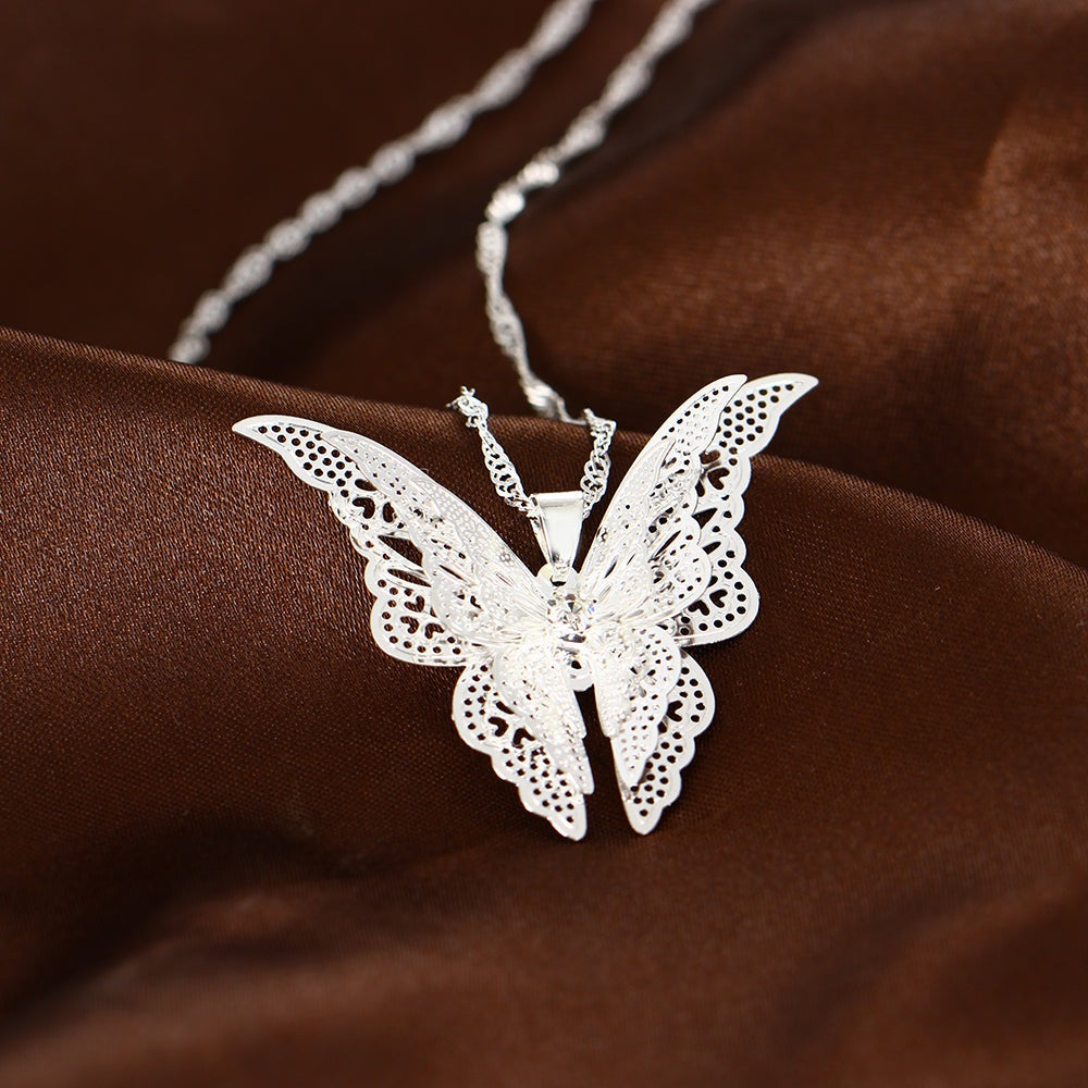 Silver Butterfly Necklace, Free Products, Fashion Sinners