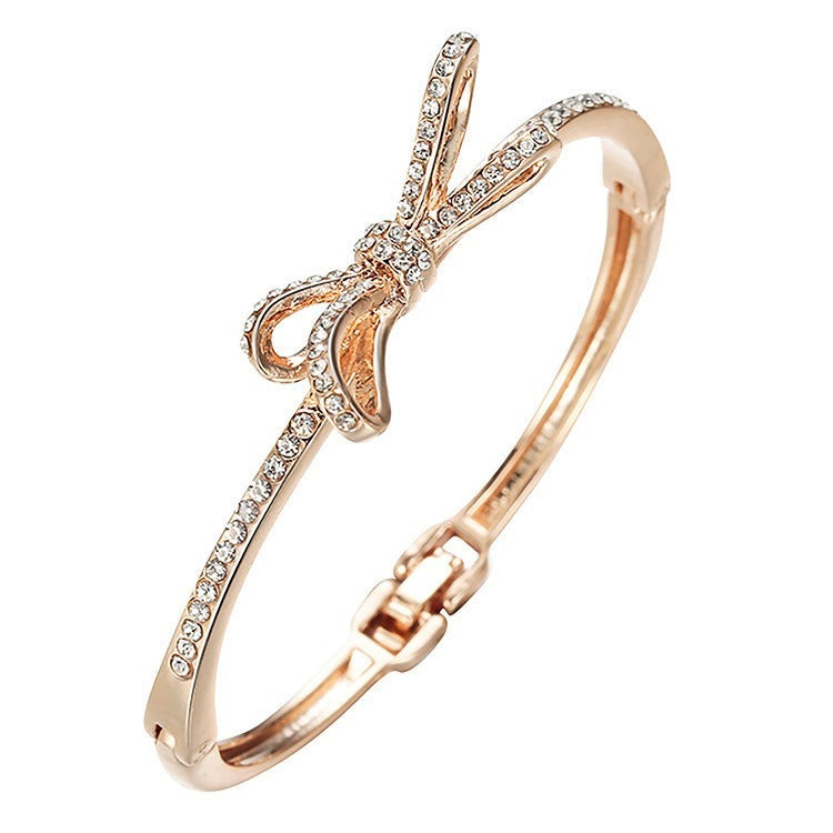 Bows Gold Alloy Bracelet, Free Products, Fashion Sinners