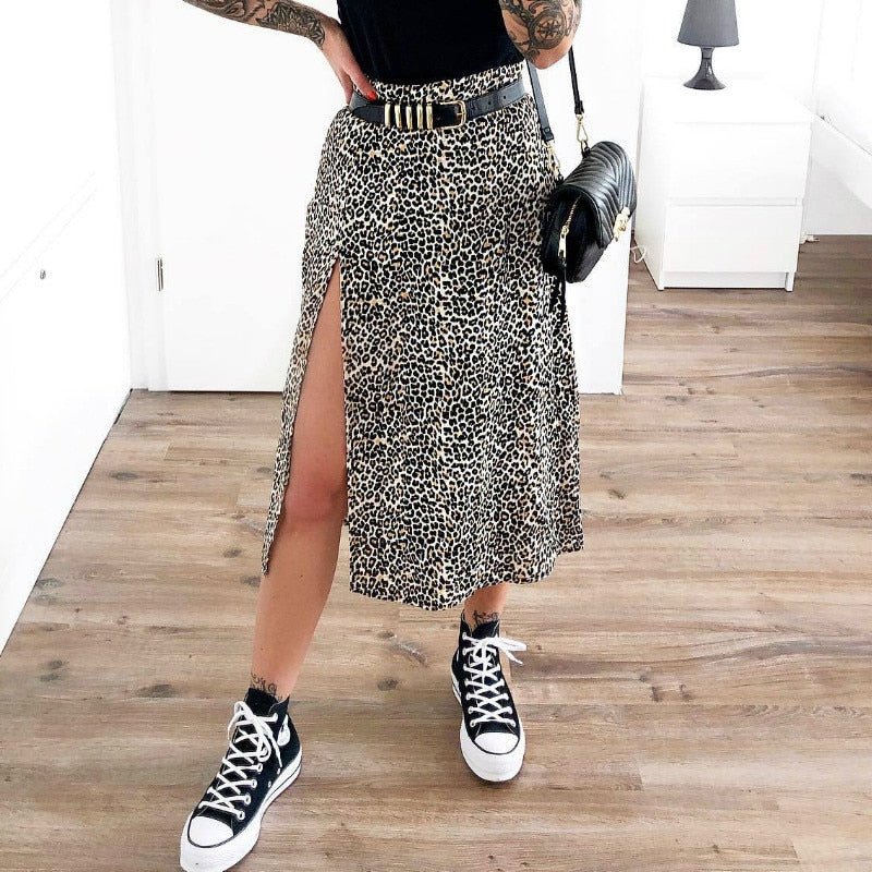 Leopard Midi Skirts