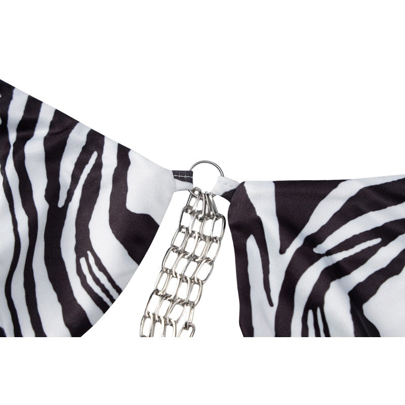 Chain Zebra Bikini