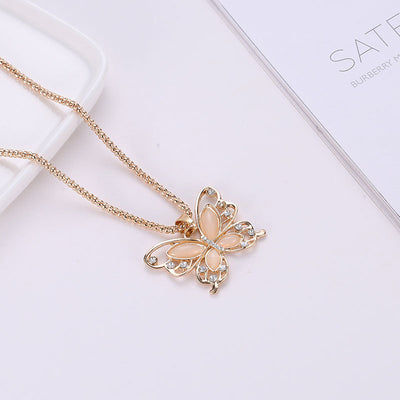 Opal  Butterfly Necklace, Free Products, Fashion Sinners